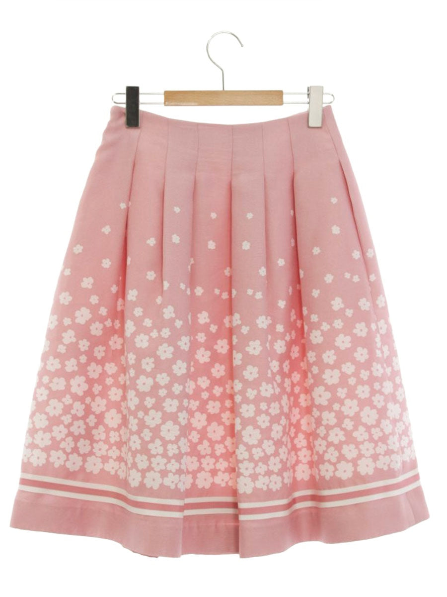 エムズグレイシー 217310 スカート 36 ピンク フラワーモチーフ IT6C33PRJ6SJ