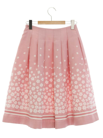エムズグレイシー 217310 スカート 36 ピンク フラワーモチーフ IT6C33PRJ6SJ