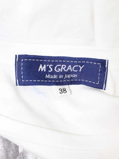 エムズグレイシー 015113 Tシャツ カットソー 38 ホワイト 香水ボトル スパンコール IT0K9VX5PC73