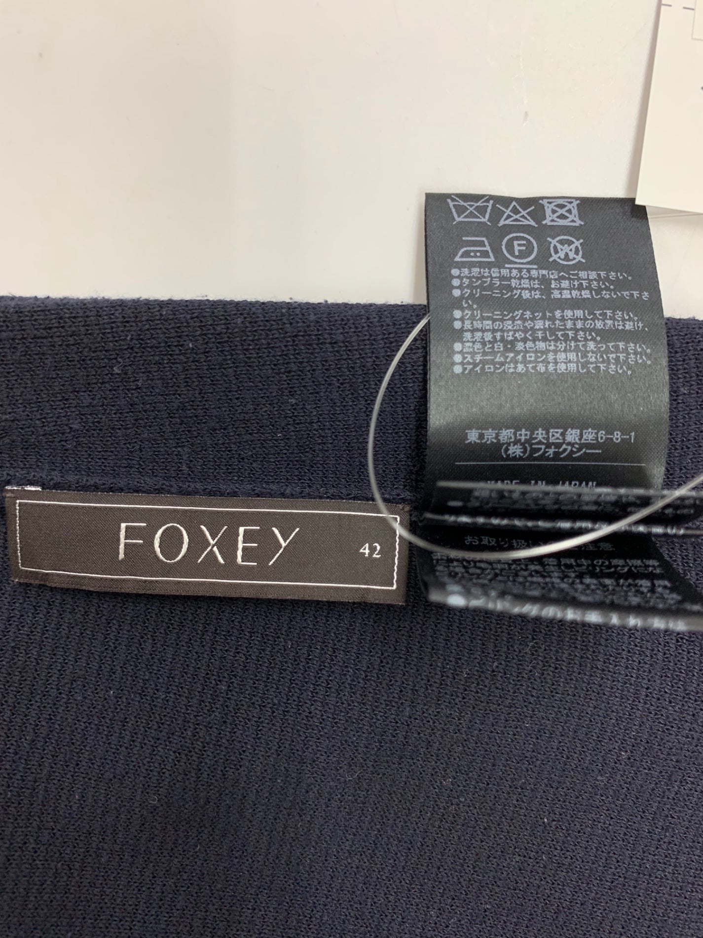 フォクシーブティック 41221 ワンピース 42 ネイビー ニットドレス ITNOKADPF2HS