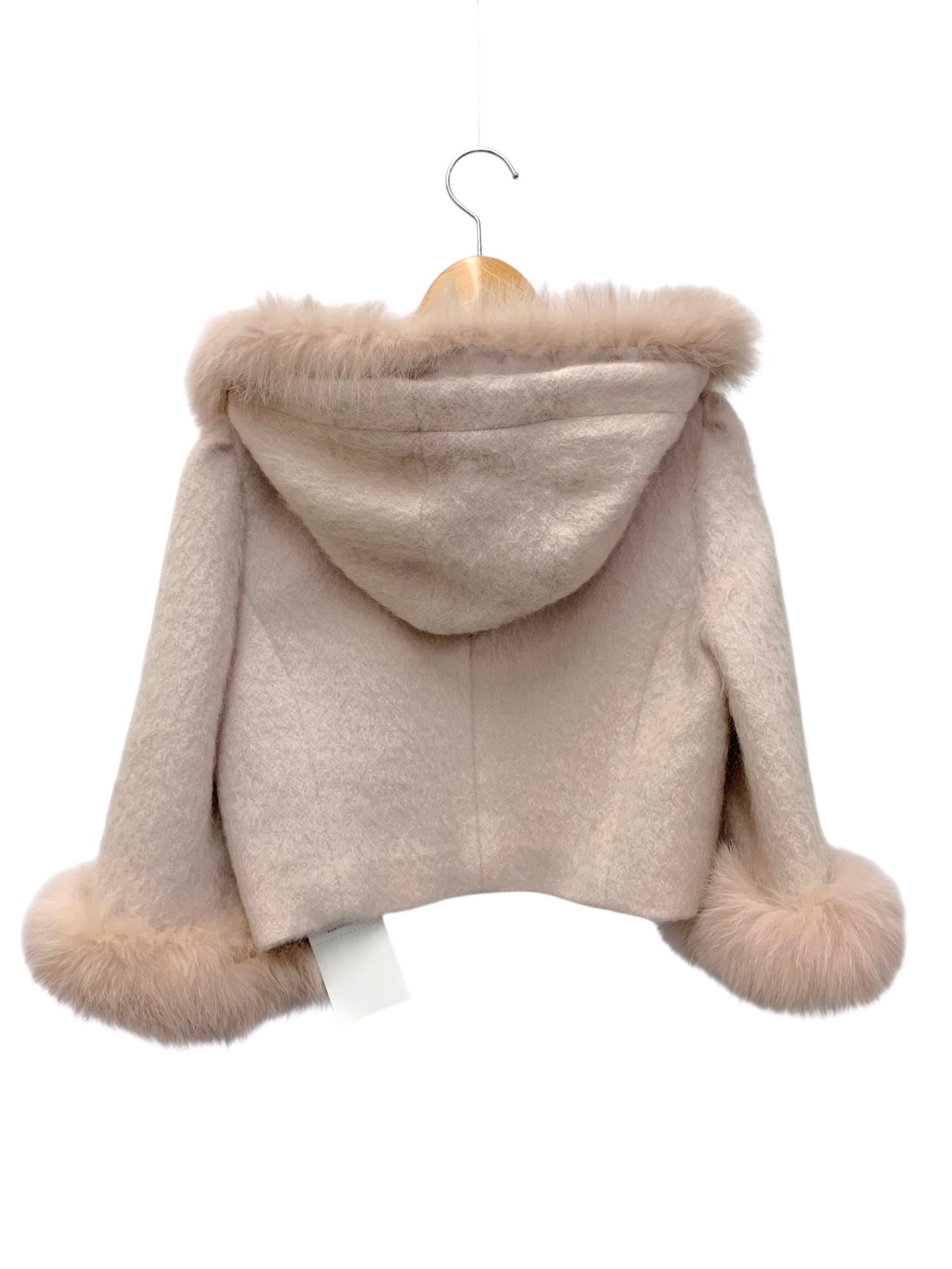 トゥービーシック W5734-433-12 コート X ピンク フォックスファー ウール モヘヤ混 ITFG4X3ADQV0