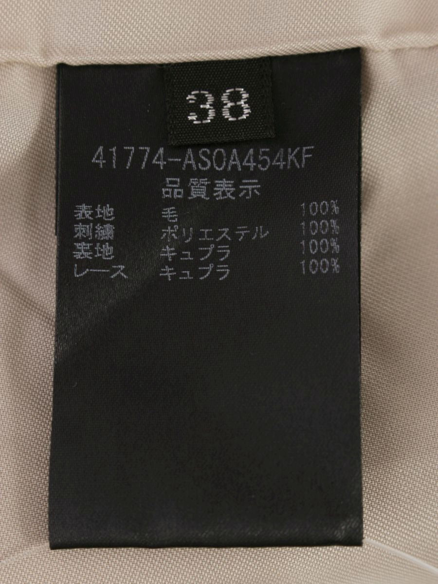 フォクシー 41774 スカート 38 グレージュ フラワー刺繡 ビジュー ITCJR3WFKOO2