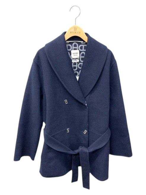 未使用タグ付 HERMES 《肉厚カシミヤ100%》ドレープ コート E4418 未使用タグ付 HERMES 《肉厚カシミヤ100%》ドレープ コート E4418