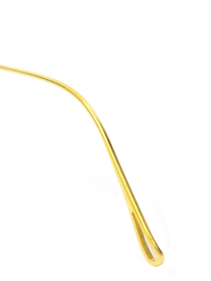 ayame（アヤメ） MANRAY メガネ ゴールド チタンフレーム フルリム ボストンシェイプ IT6XAP5EIBOK