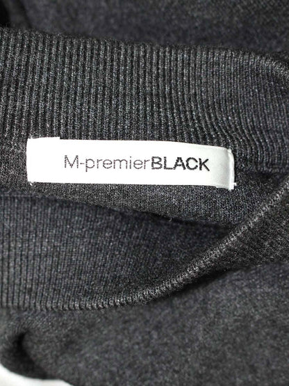 エムプルミエブラック ハイネックパフスリーブニットプルオーバー C733-028 36 グレー IT26W2D19XT2