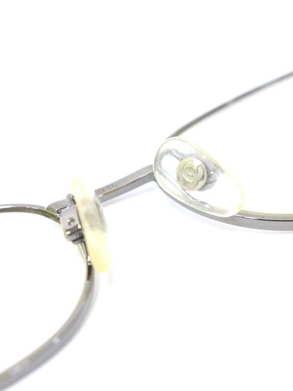 シャネル 2155 メガネ メタルシルバー/ブラック コンビフレーム フルリム オーバル（楕円） ITINUP1VAFIO 【SALE】