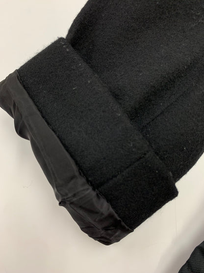 モラビト 2185-31502 ピーコート 38 ブラック ウール ナイロン IT51K9RSE88G