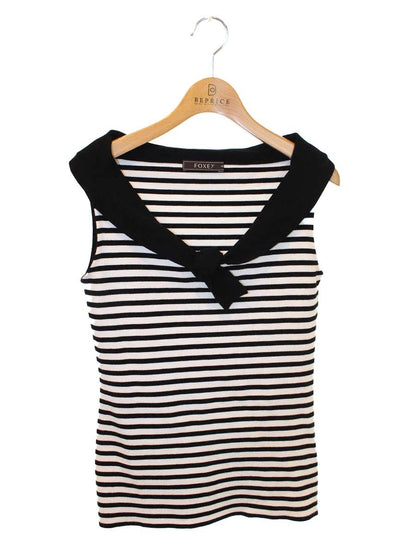 フォクシーブティック セーラークール 30671 Tシャツ カットソー 38 ブラック ITJQDZWEJG5K