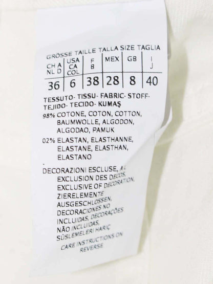 ウィークエンドマックスマーラ 51311071 パンツ 40 ホワイト ストレート タッセル ITL8R5J75NMY