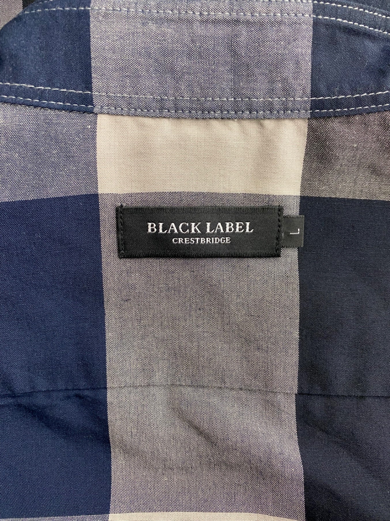 ブラックレーベルクレストブリッジ チェックシャツ 51M21-721-28 L ネイビー ITTG4NGTQ3KS