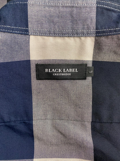 ブラックレーベルクレストブリッジ チェックシャツ 51M21-721-28 L ネイビー ITTG4NGTQ3KS