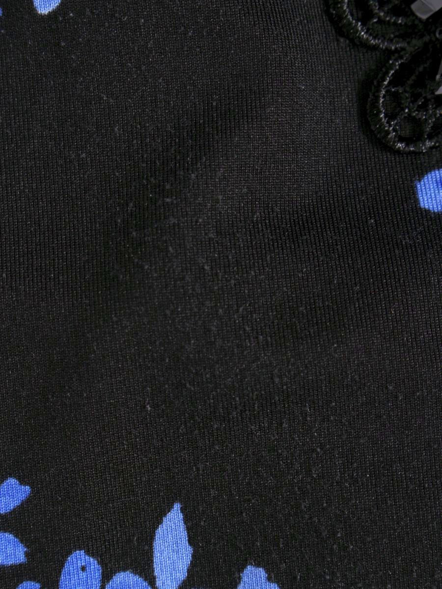 スーパービューティー トップス 40 ブルー 花 ビジュー リボン IT5PTLBN02J8 【SALE】