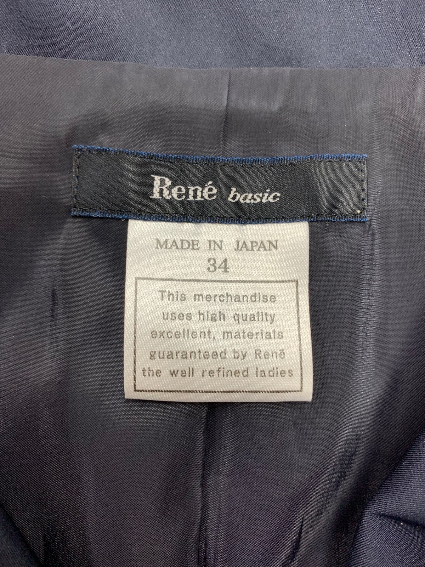 ルネ basic 5516100 ワンピース ドレス 34 ネイビー IT9CMJODNT4N