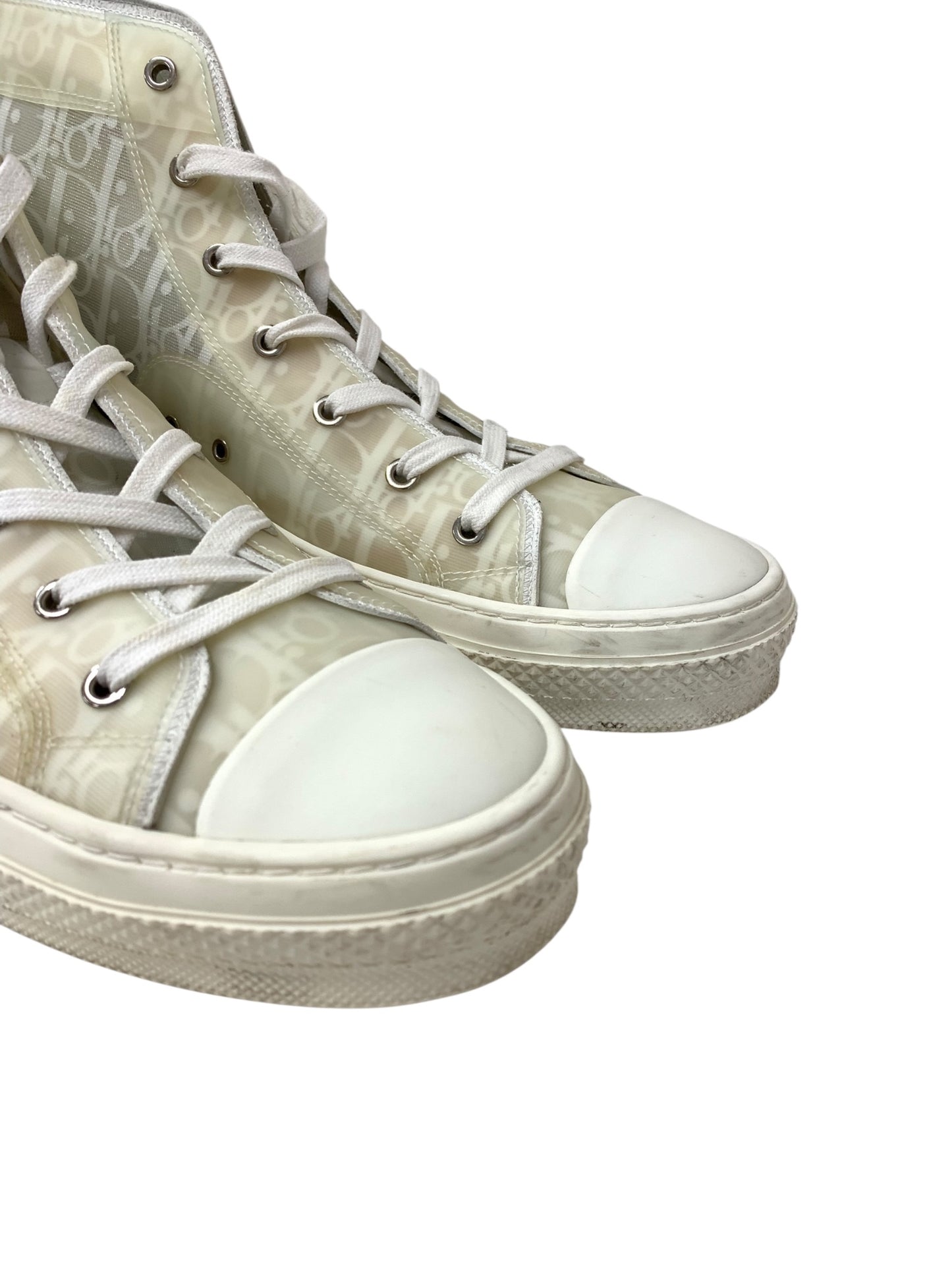 ディオール B23HT OBLIQUE TRANSEPARENCY 3SH118YNT スニーカー 46 ホワイト オブリーク ハイカット ITQKFZFRFK45 【SALE】