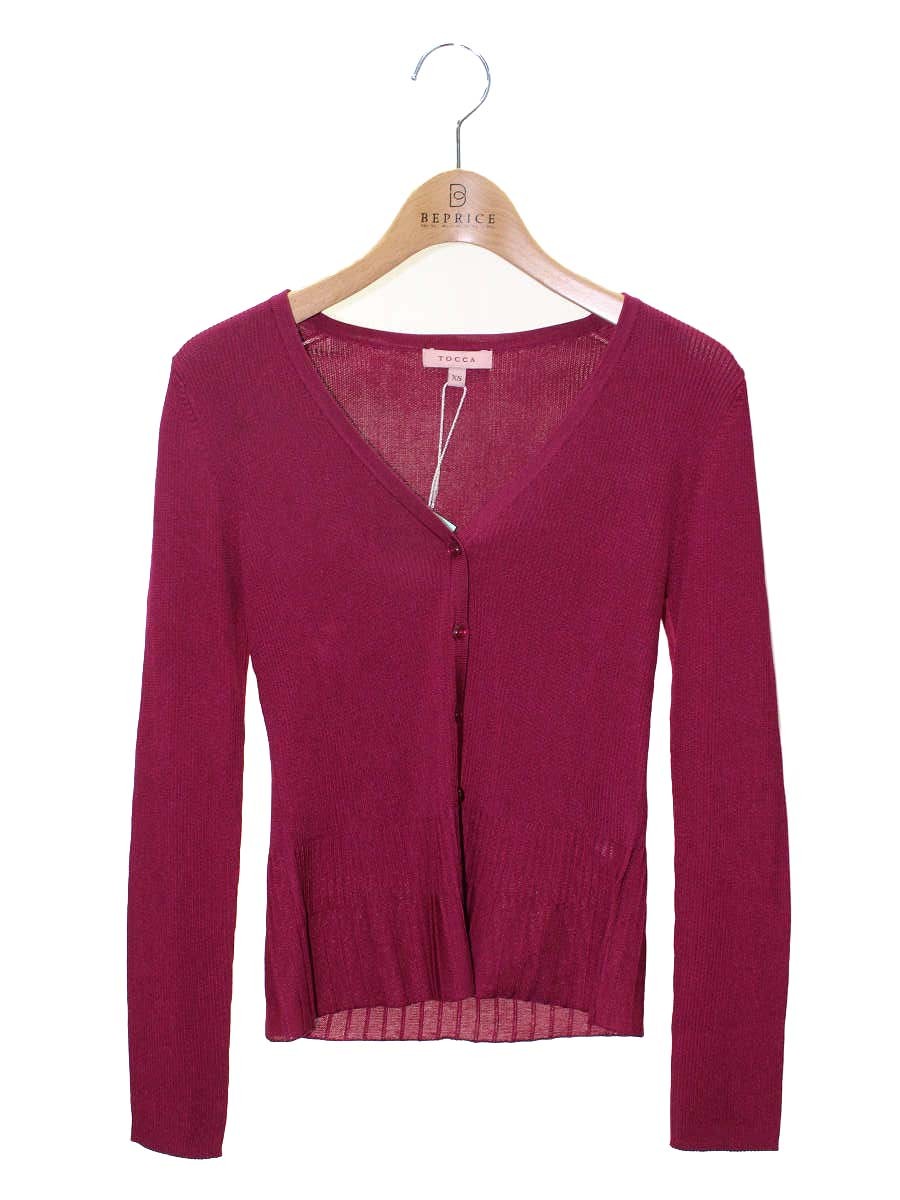 トッカ 2023 PRE FALL COLLECTION AJISAI KRTOSM0810 カーディガン XS ワインレッド ITR04190U4QS