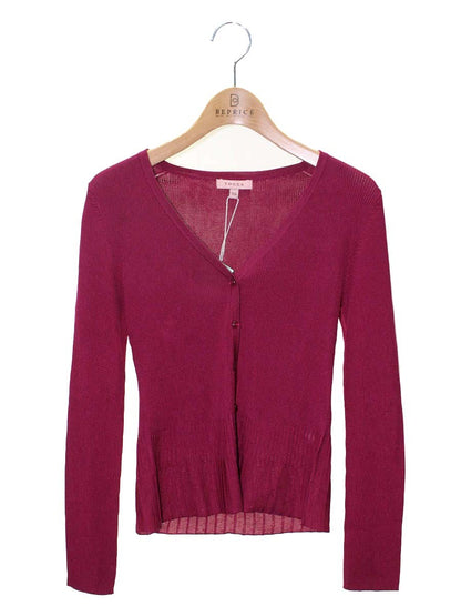 トッカ 2023 PRE FALL COLLECTION AJISAI KRTOSM0810 カーディガン XS ワインレッド ITR04190U4QS