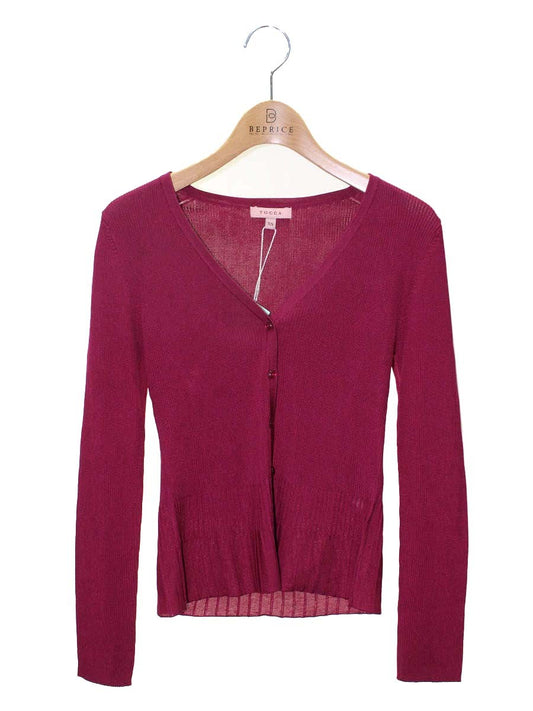 トッカ 2023 PRE FALL COLLECTION AJISAI KRTOSM0810 カーディガン XS ワインレッド ITR04190U4QS