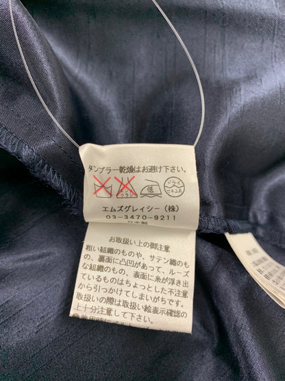 エムズグレイシー 421412 ワンピース 38 ネイビー フラワーモチーフ IT6UTUX2K2MG