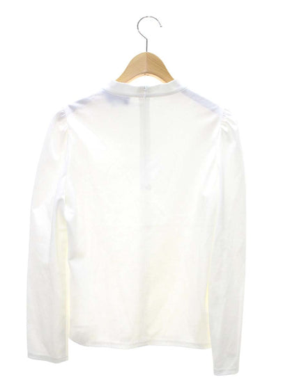 エムズグレイシー Spangle Cut sew 915102 Tシャツ カットソー 40 ホワイト スパンコール リボン ロゴ 刺繍 ITD2LWS5RKBK