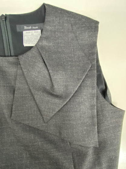 ルネ 5726010 ワンピース 38 チャコール 肩リボンモチーフ ITFZCUG58RBW