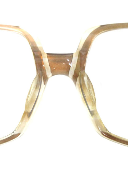 カザール MOD305 メガネ ブラウン コンビフレーム スクエア ITF87SU3SVXW