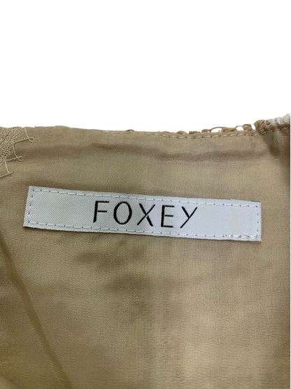 フォクシーブティック Dress Victoria 40543 ワンピース 38 ベージュ ツイード IT2XKTGSIY8Q