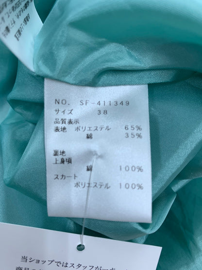 エムズグレイシー 裾刺繍タックワンピ―ス 411349 38 グリーン ITUW1FARHUF8