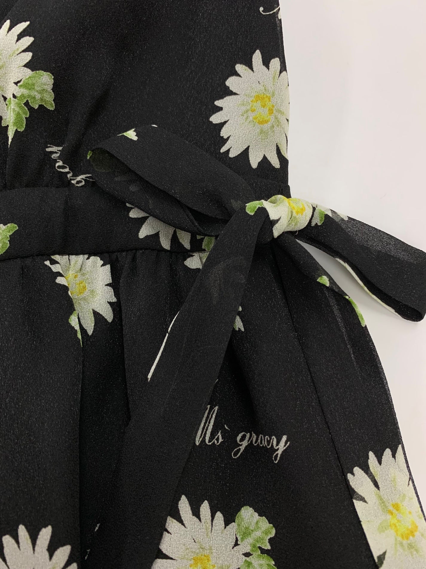 エムズグレイシー 211120 ワンピース ブラック フラワーモチーフ IT7U6XOH94K8