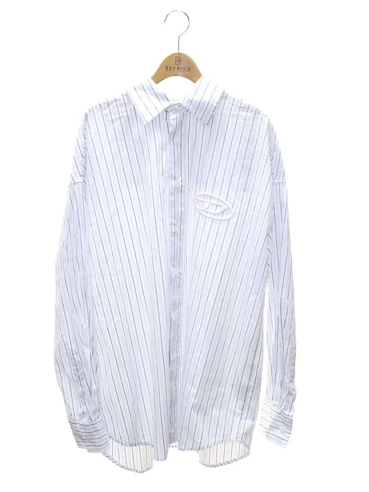 ディーセル A08847 シャツ 46 ブルー コットンストライプシャツ IT6SVDB1UWUG