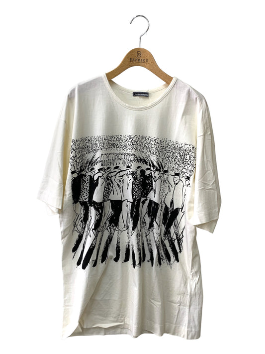 イッセイミヤケメン 9BL35574 Tシャツ M アイボリー プリント ヴィンテージ 80s 筆タグ ITJ7Q5JMT8LX
