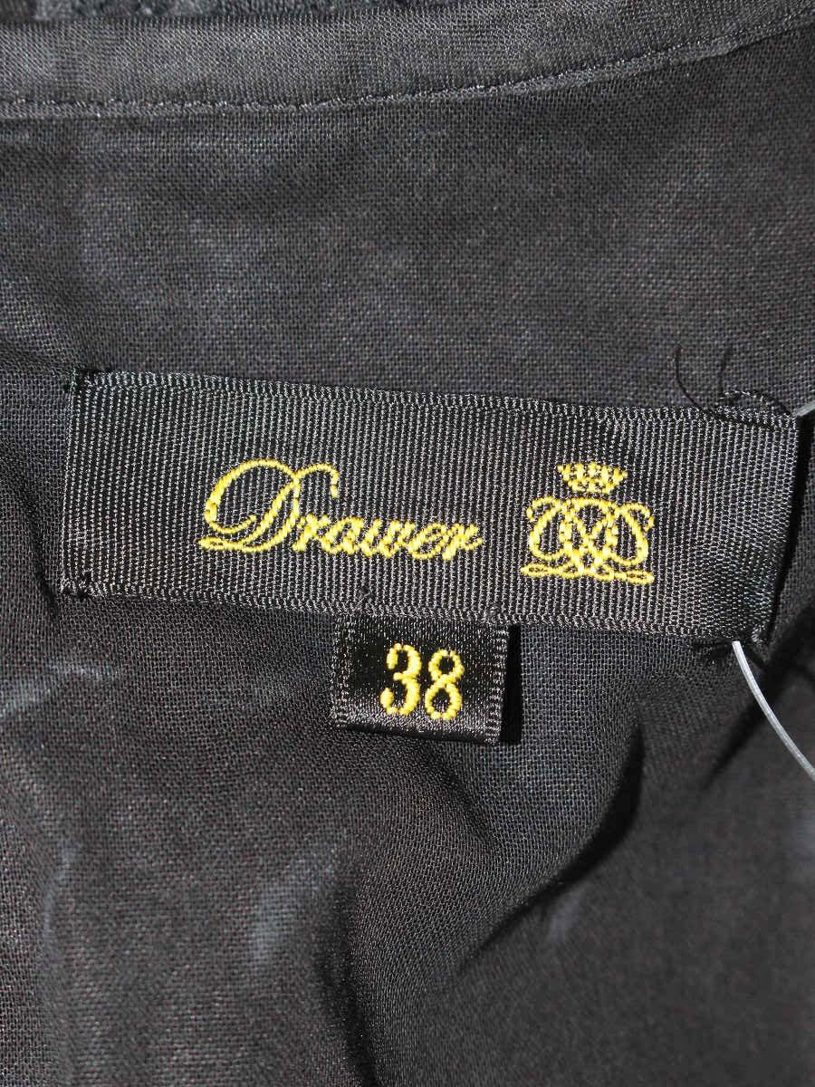 ドゥロワー 6599-299-2136 カットソー 38 ブラック カットワーク メッシュ IT00AUYB9QBO