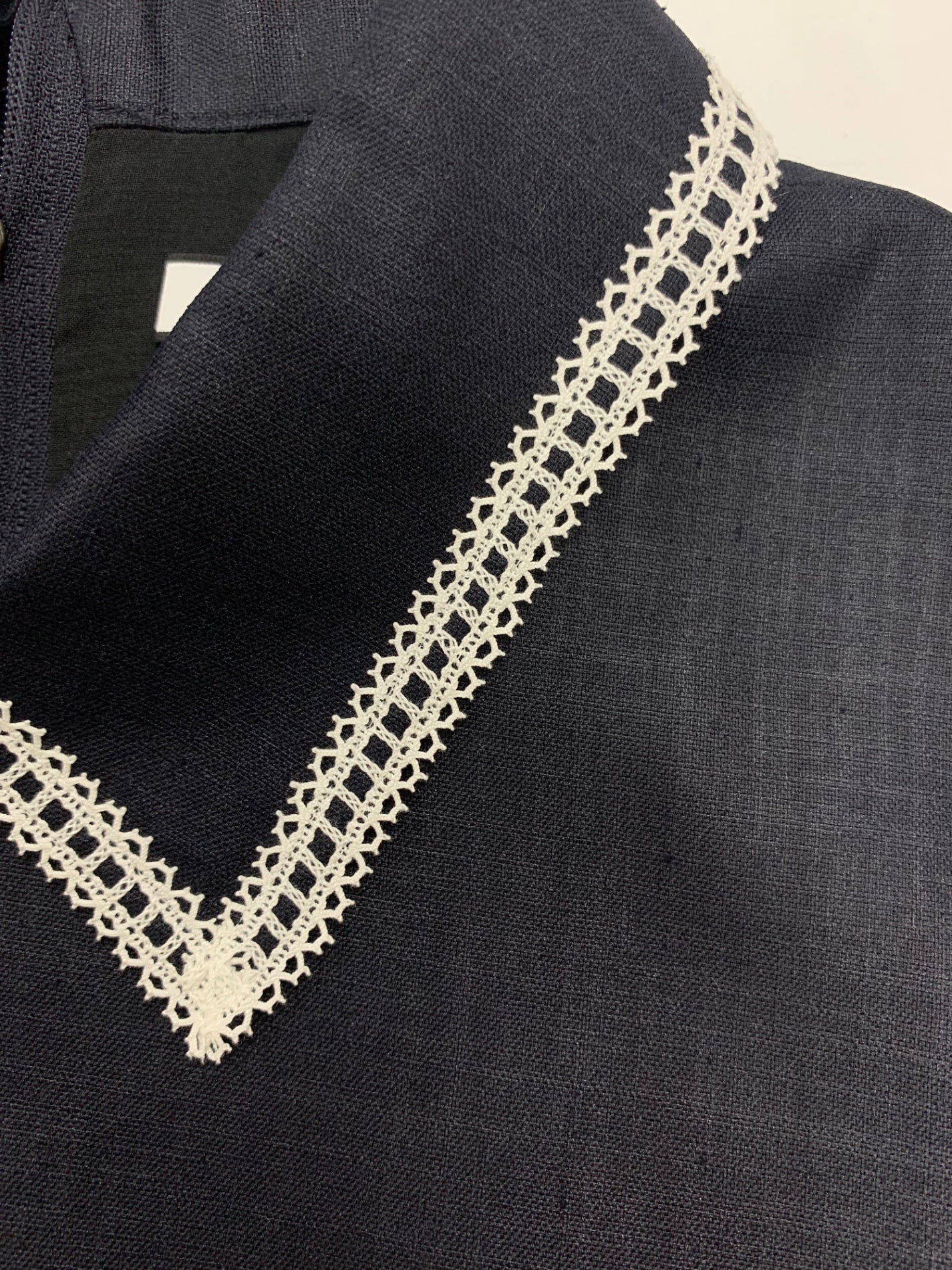 フォクシーニューヨーク Libre Dress 42738 ワンピース 42 ネイビー レース フレア IT5653XYQWQT