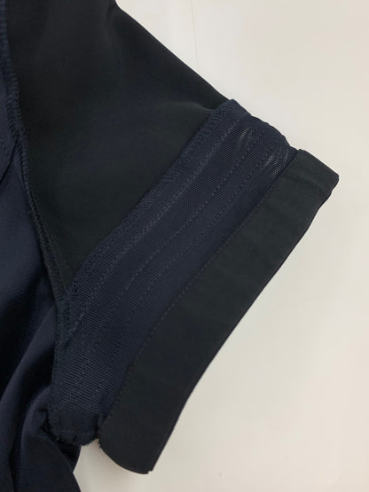 フォクシーニューヨーク クールロワイヤル 29066 ワンピース 42 ネイビー メッシュ  バックジップ Aライン クルーネック ITJYZ4FQZ5NO