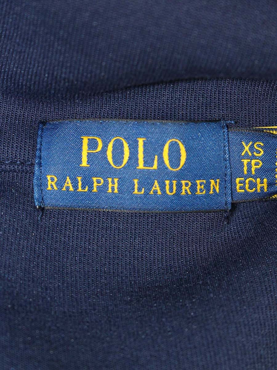 ポロラルフローレン スウェット XS ネイビー ハーフジップ ロゴ ワンポイント ITQF4MW19808