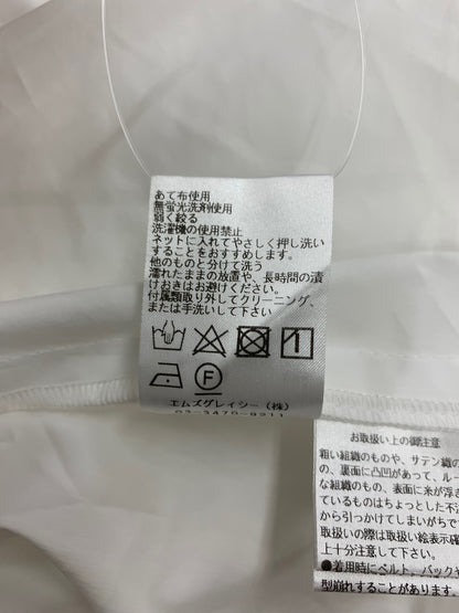 エムズグレイシー 袖レース入りタックブラウス 410113 38 ホワイト 刺繡 IT890X9EM26J