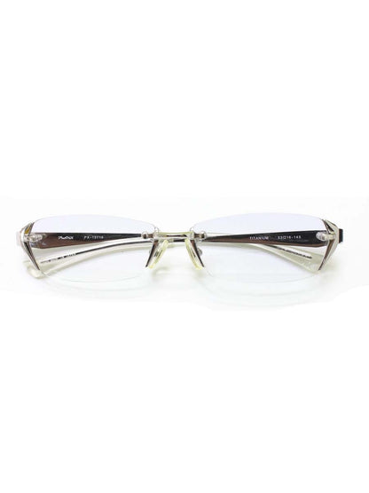 プラスミックス PX-13710 メガネ シルバー メタルフレーム リムレス スクエア ITVLG4E5DA48