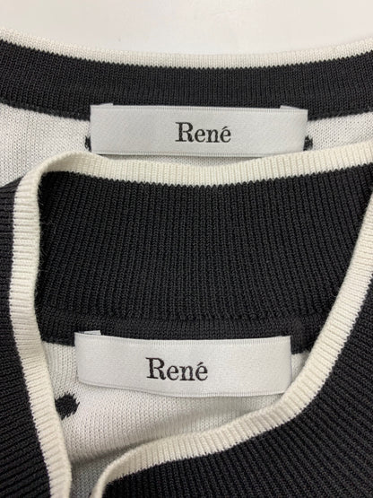 ルネ 6222470 6222460 アンサンブル 36 ブラック ニット Rロゴ ITAHMB7BE1RI 【SALE】