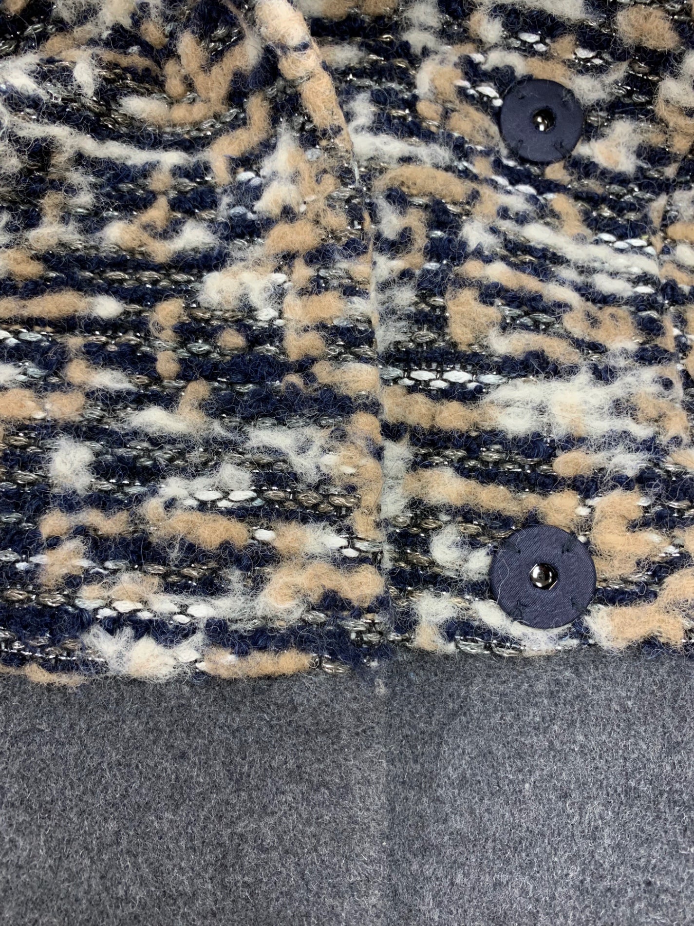トゥービーシック W5B52-807-08 コート 40 グレー ツイード ハイネック 切替デザイン IT4IZAQ7P2L4 【SALE】