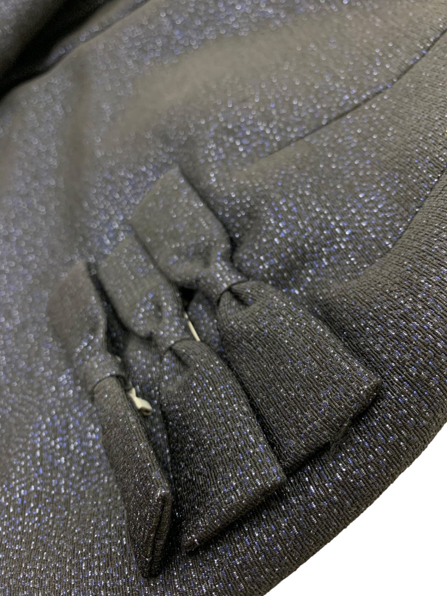 ルネ 6544330 スカート 34 ネイビー TISSUE ツイード リボンブローチ ラメ ITA6977KHLQC 【SALE】