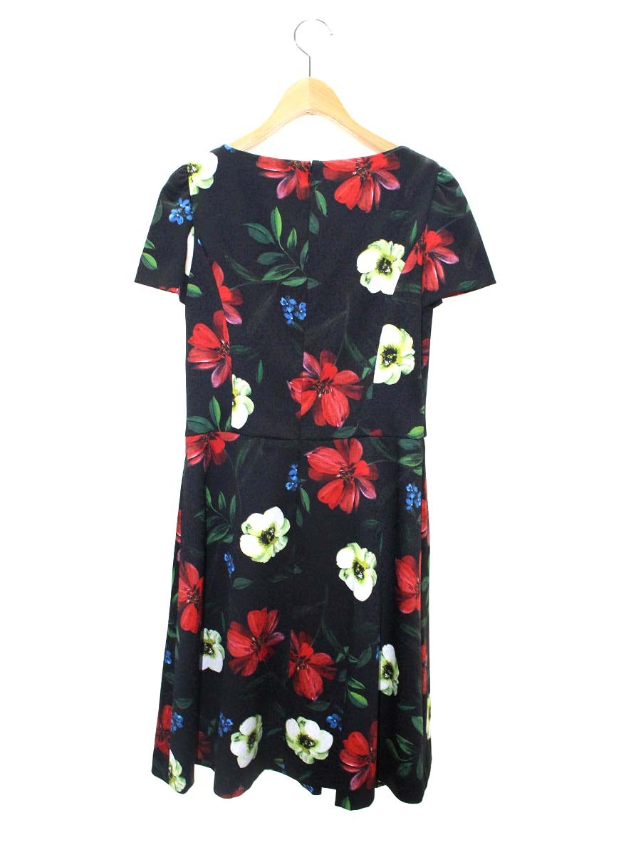 エムズグレイシー ワンピース 38サイズ エムズグレイシー 911548 ワンピース 38 ブラック フラワーモチーフ