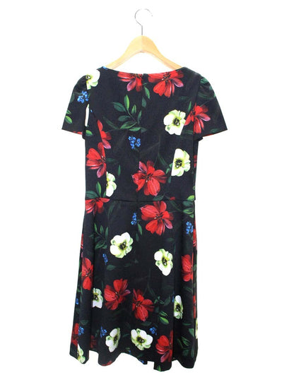 エムズグレイシー 911548 ワンピース 38 ブラック フラワーモチーフ ITLIC7JJV4MY