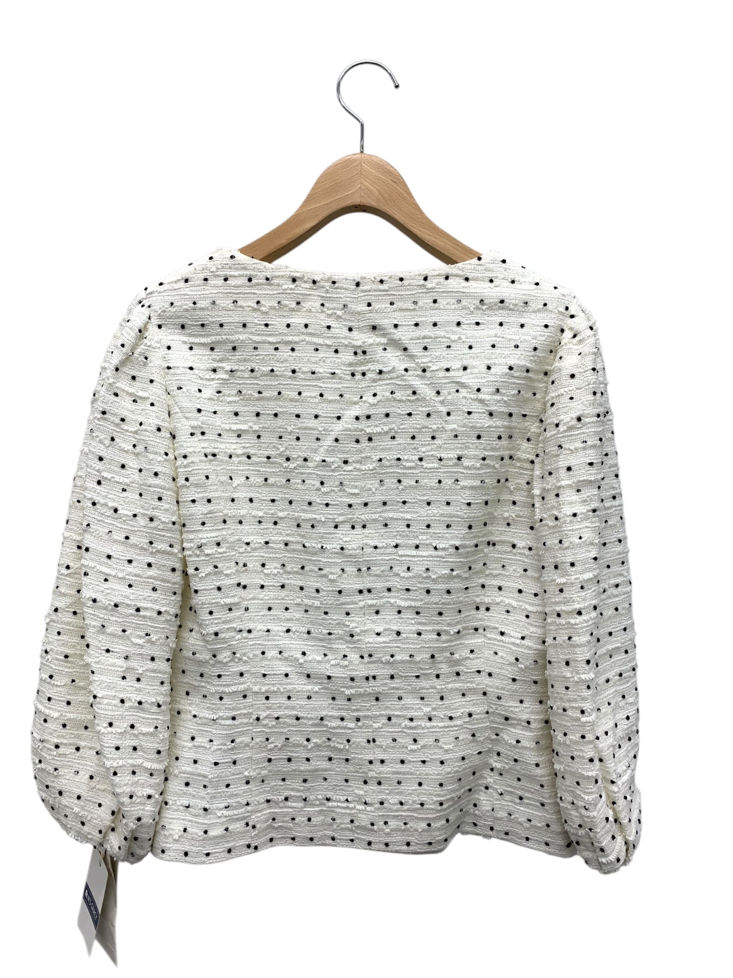 エムズグレイシー 024109/027114 スカートスーツ 42 ホワイト ツイード リボン IT8GW5AZR9XC