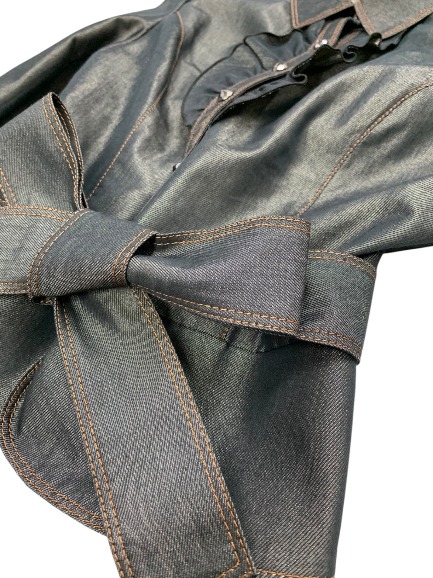 エムズグレイシー 124506 ジャケット 38 ネイビー デニム調 ITMB4CSNCHC8