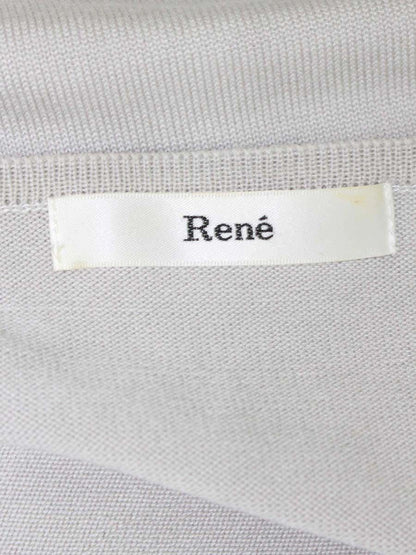 ルネ 6822450 カーディガン 34 グレー レース パールストーン Wジップ IT52RLYKSX4I