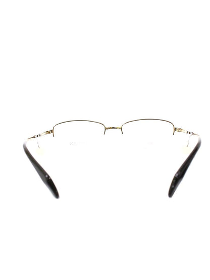 ネオジン NJ2314S メガネ ゴールド/ブラウン メタルフレーム ハーフリム スクエアシェイプ ノーズパッドレス ITSKW9QX72DW