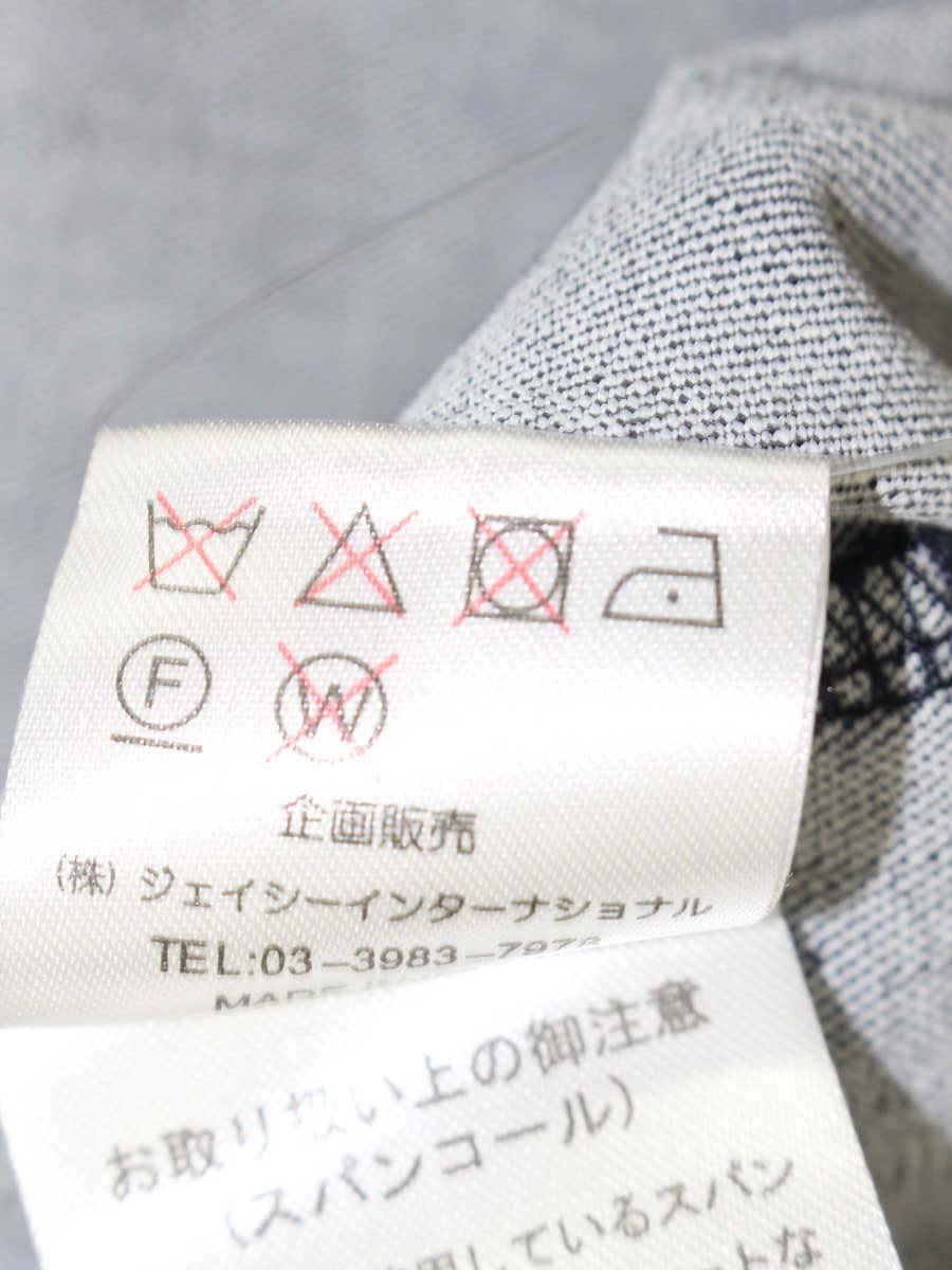 スーパービューティ  ジャケット 42 ネイビー デニム フェイクパール ITH61FM90SV4