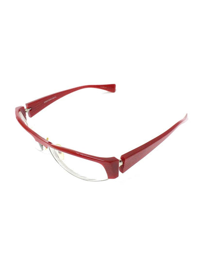 アランミクリ a0490-15 メガネ レッド セルフレーム ハーフリム（ナイロール）オーバル（楕円） ITX89V17H53S 【SALE】