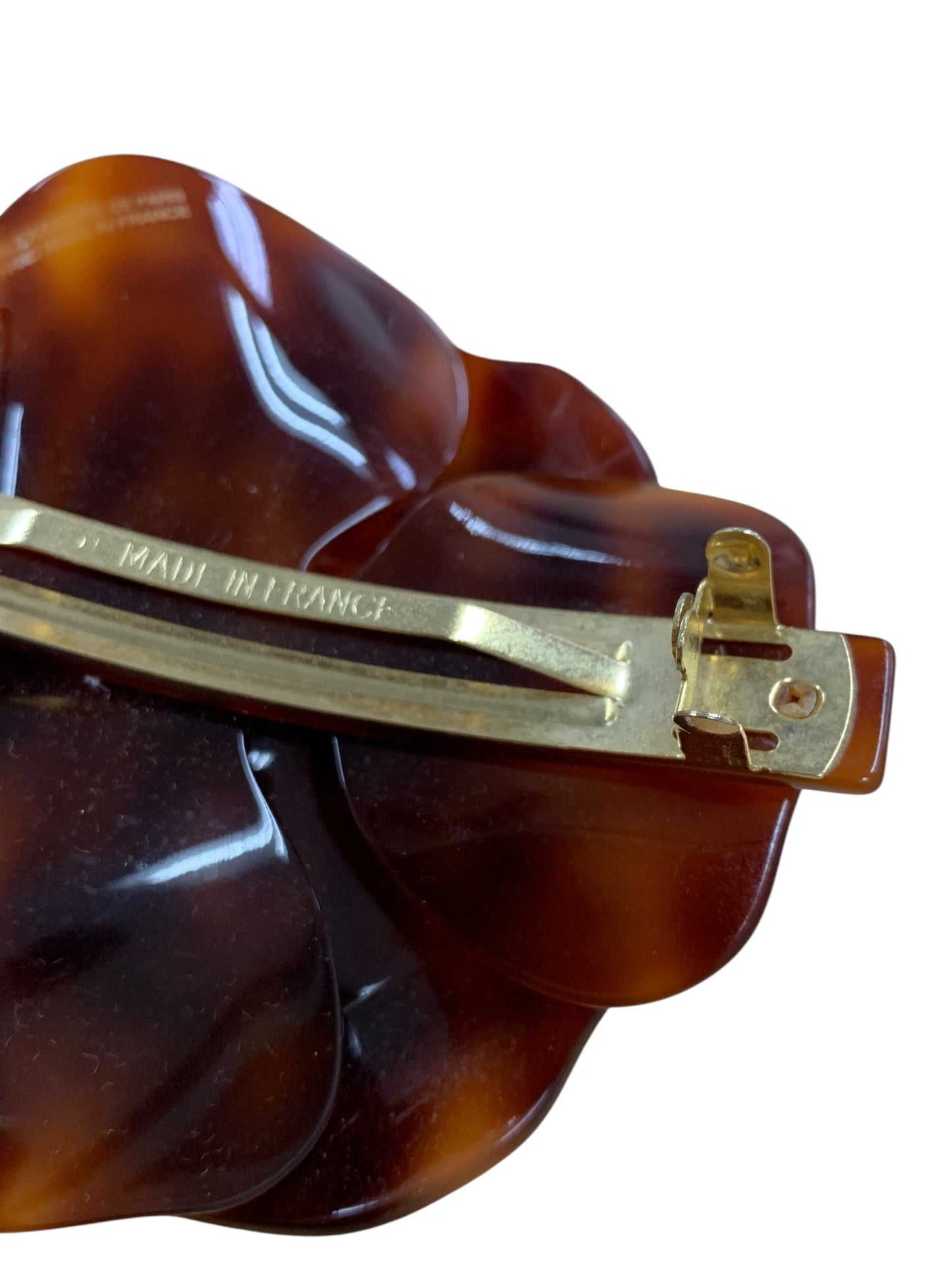 アレクサンドルドゥパリ バレッタ ブラウン カメリア フラワーモチーフ ITY085P5VNWW