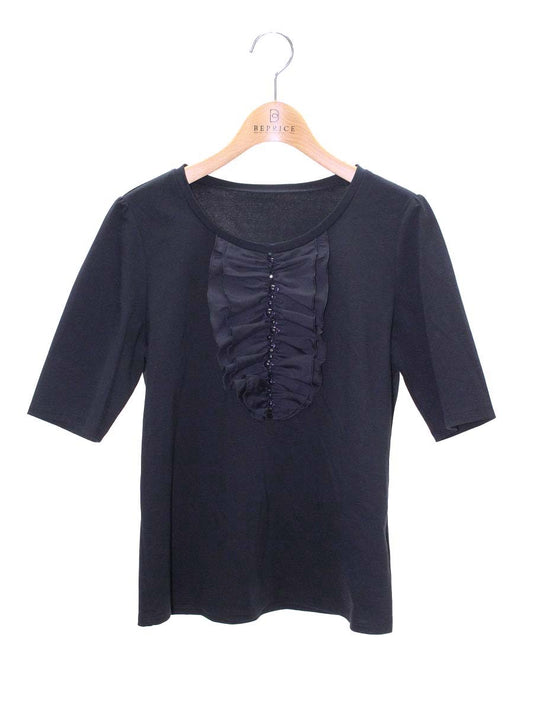 トゥービーシック W5P02-802-29 カットソー 42 ネイビー フリル ストーン ITJIV32WEJ44