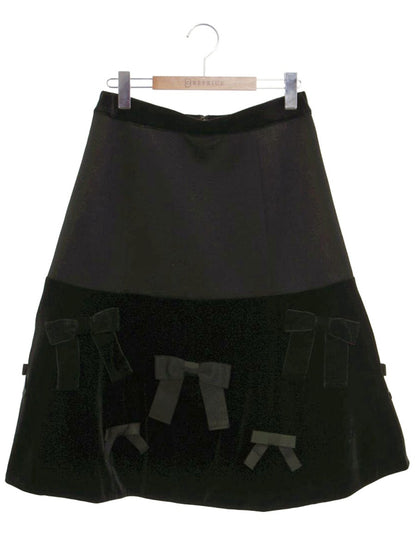 スーパービューティー スカート 42 ブラック ベロア リボン ITR0NH601UZU 【SALE】